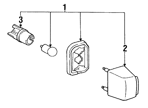 1986 Toyota MR2 License Lamps Diagram
