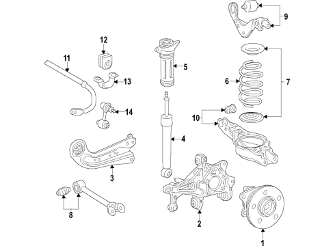2021 Toyota Corolla Ride Control - Rear Diagram