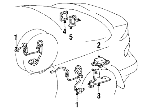 1993 Toyota Celica ABS Components Diagram 2 - Thumbnail