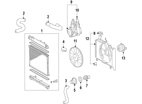 2012 Scion iQ Cooling System Diagram