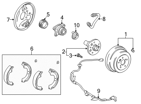 2000 Toyota RAV4 Brake Components Diagram 2 - Thumbnail
