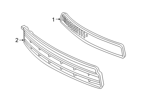 2010 Scion xD Grille & Components Diagram