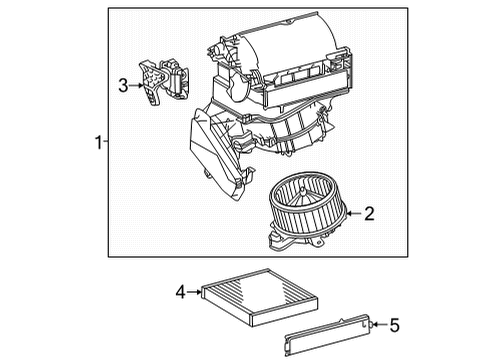 2020 Toyota Mirai Blower Motor & Fan Diagram