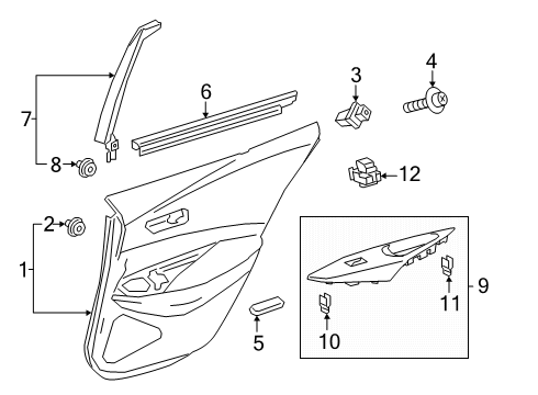 2024 Toyota Corolla Rear Door Diagram 7 - Thumbnail