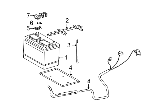 2003 Toyota Tundra Battery Cable Diagram for 82122-0C011