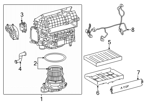 2025 Toyota Land Cruiser Blower Motor & Fan Diagram