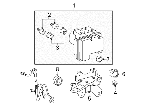 2005 Scion xA ABS Components Diagram 2 - Thumbnail