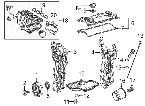 2018 Toyota Camry Engine Parts Diagram 3 - Thumbnail