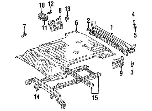 1996 Toyota Land Cruiser Side Extension, Driver Side Diagram for 58303-60020