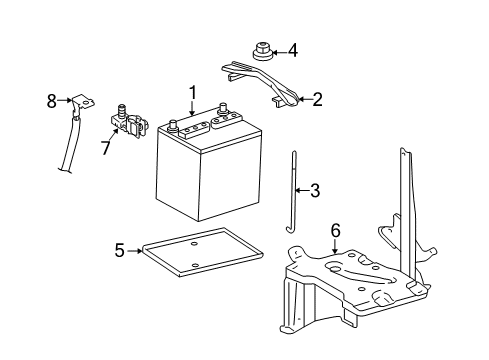 2008 Scion xD Negative Cable Diagram for 82123-52330