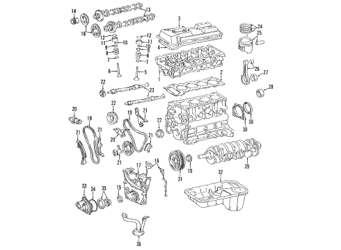 1998 Toyota T100 Balance Shafts Diagram