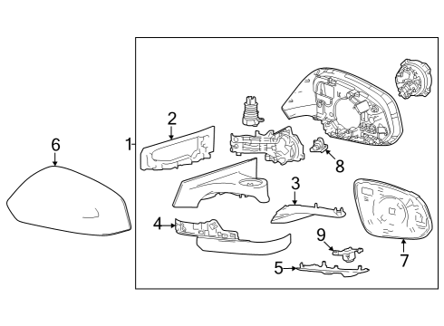 2025 Toyota bZ4X Mirrors Diagram