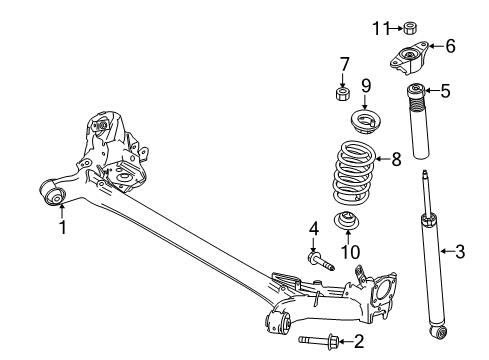 2017 Toyota Yaris iA Rear Suspension Components Diagram 2 - Thumbnail