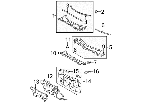 2012 Toyota Highlander Cowl Diagram 2 - Thumbnail