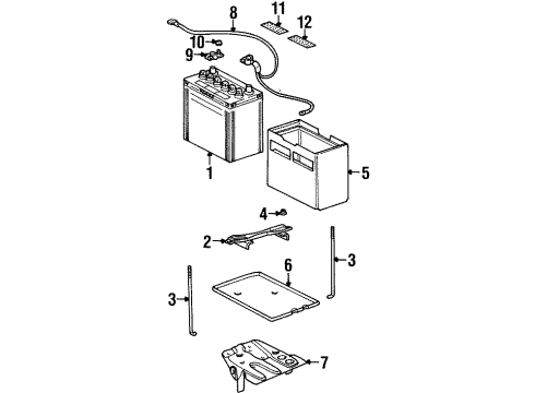 1997 Toyota Celica Terminal, Battery Positive Diagram for 90982-05030
