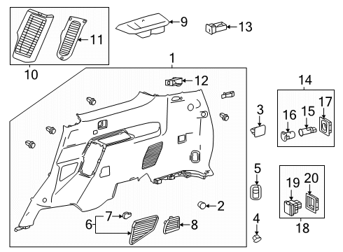 2024 Toyota Land Cruiser Interior Trim - Quarter Panels Diagram 2 - Thumbnail