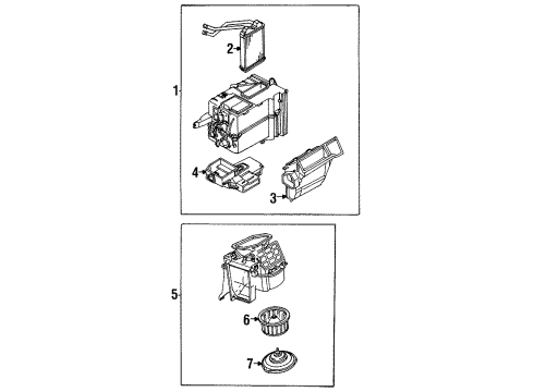1989 Toyota Corolla Heater Components - A/C Diagram 2 - Thumbnail