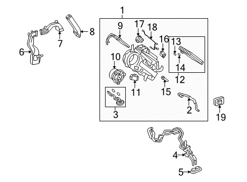 2010 Toyota Highlander Ambient Temperature Sensor, Black, Rear Diagram for 88625-34040-C0