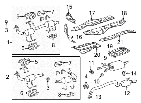2019 Toyota Sequoia Exhaust Components Diagram
