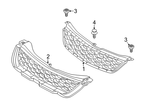 2012 Toyota Matrix Grille & Components Diagram