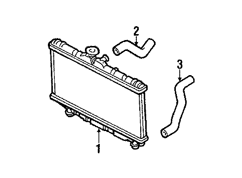 1988 Toyota Corolla Radiator & Components Diagram 2 - Thumbnail