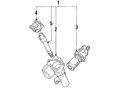 1990 Toyota 4Runner Steering Gear & Linkage Diagram 2 - Thumbnail