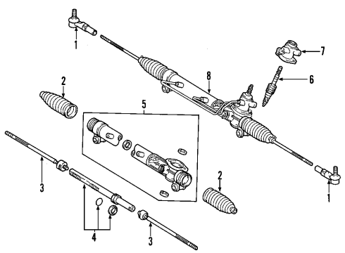 2000 Toyota MR2 Spyder Steering Gear & Linkage Diagram 2 - Thumbnail