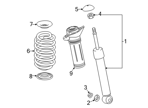 2021 Toyota Camry Shocks & Components Diagram 3 - Thumbnail