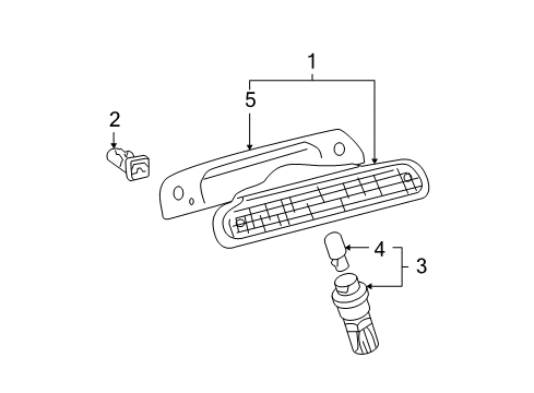 2004 Toyota Highlander High Mount Lamps Diagram