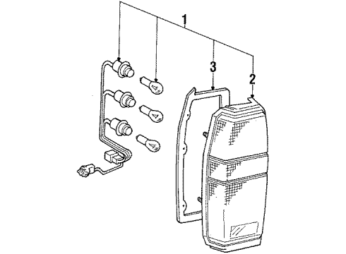 1987 Toyota Cressida Tail Lamps - Headlights Diagram 2 - Thumbnail