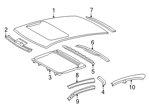 2013 Toyota Camry Roof & Components Diagram 3 - Thumbnail