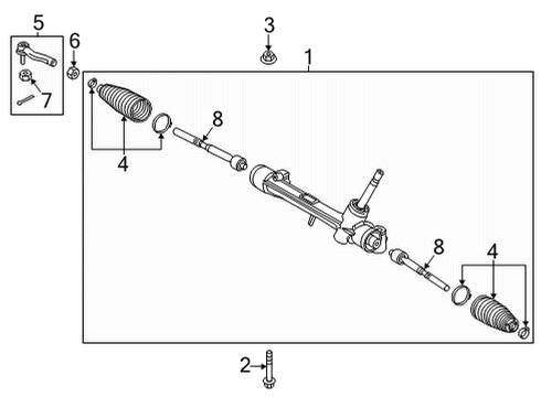 2025 Toyota Corolla Cross Steering Gear & Linkage Diagram