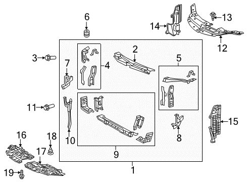 2017 Toyota Camry Radiator Support - Body Diagram 2 - Thumbnail