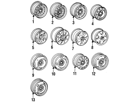 1992 Toyota Celica Spare Wheel Diagram for 42611-20A50