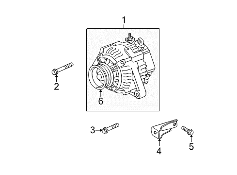 2010 Toyota Highlander Pulley Diagram for 27415-0W111