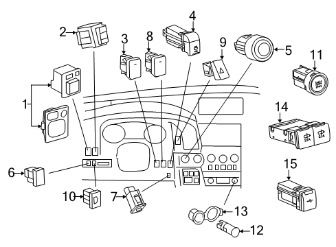 2018 Toyota Sequoia Mirrors Diagram 2 - Thumbnail
