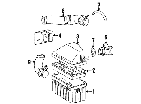 1996 Toyota T100 Air Intake Diagram
