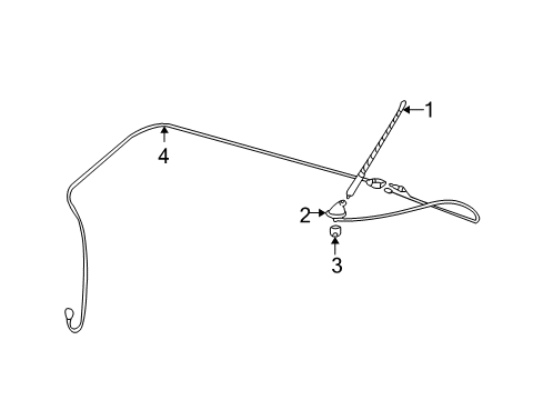 2007 Toyota Corolla Antenna Mast Diagram for 86309-02050