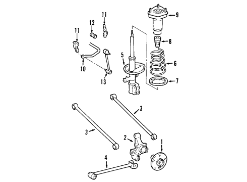 2005 Toyota Avalon Stabilizer Bar & Components Diagram 3 - Thumbnail