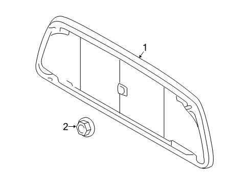 2020 Toyota Tacoma Glass & Hardware - Back Glass Diagram 3 - Thumbnail