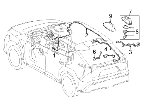 2025 Toyota bZ4X Antenna & Radio Diagram