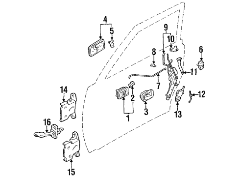 1990 Toyota 4Runner Front Door Diagram