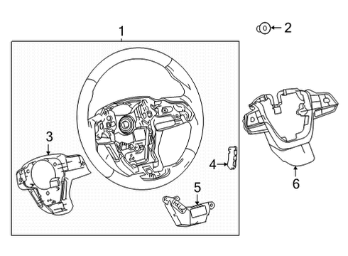 2025 Toyota Sienna Steering Wheel & Trim Diagram