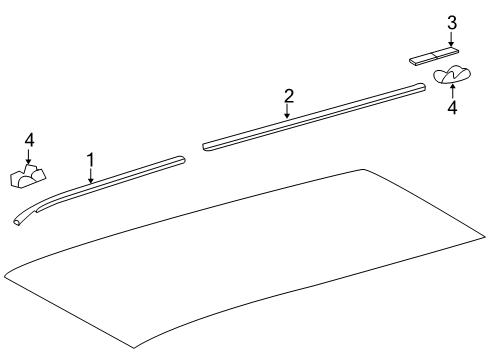 2025 Toyota 4Runner Exterior Trim - Roof Diagram 2 - Thumbnail