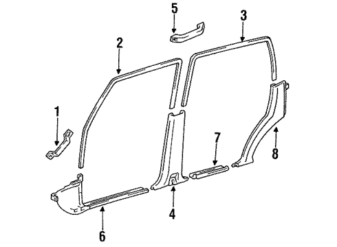 1994 Toyota Land Cruiser Interior Trim Diagram