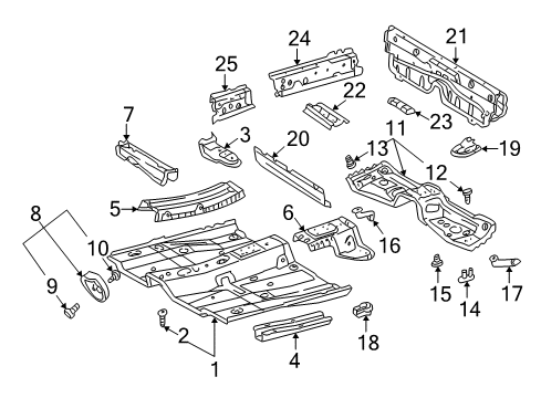 2000 Toyota MR2 Spyder Crossmember, Front Diagram for 57103-17030
