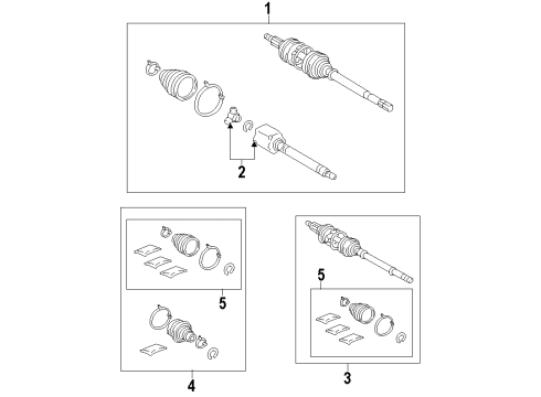 2008 Toyota Highlander Front Axle - Driveline Diagram 2 - Thumbnail