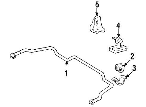 1996 Toyota Land Cruiser Stabilizer Bar & Components Diagram 2 - Thumbnail