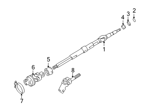 2001 Toyota Avalon Shaft & Internal Components Diagram