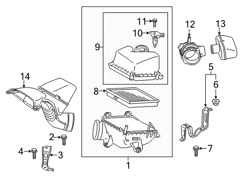 2017 Toyota Highlander Air Intake Diagram 3 - Thumbnail